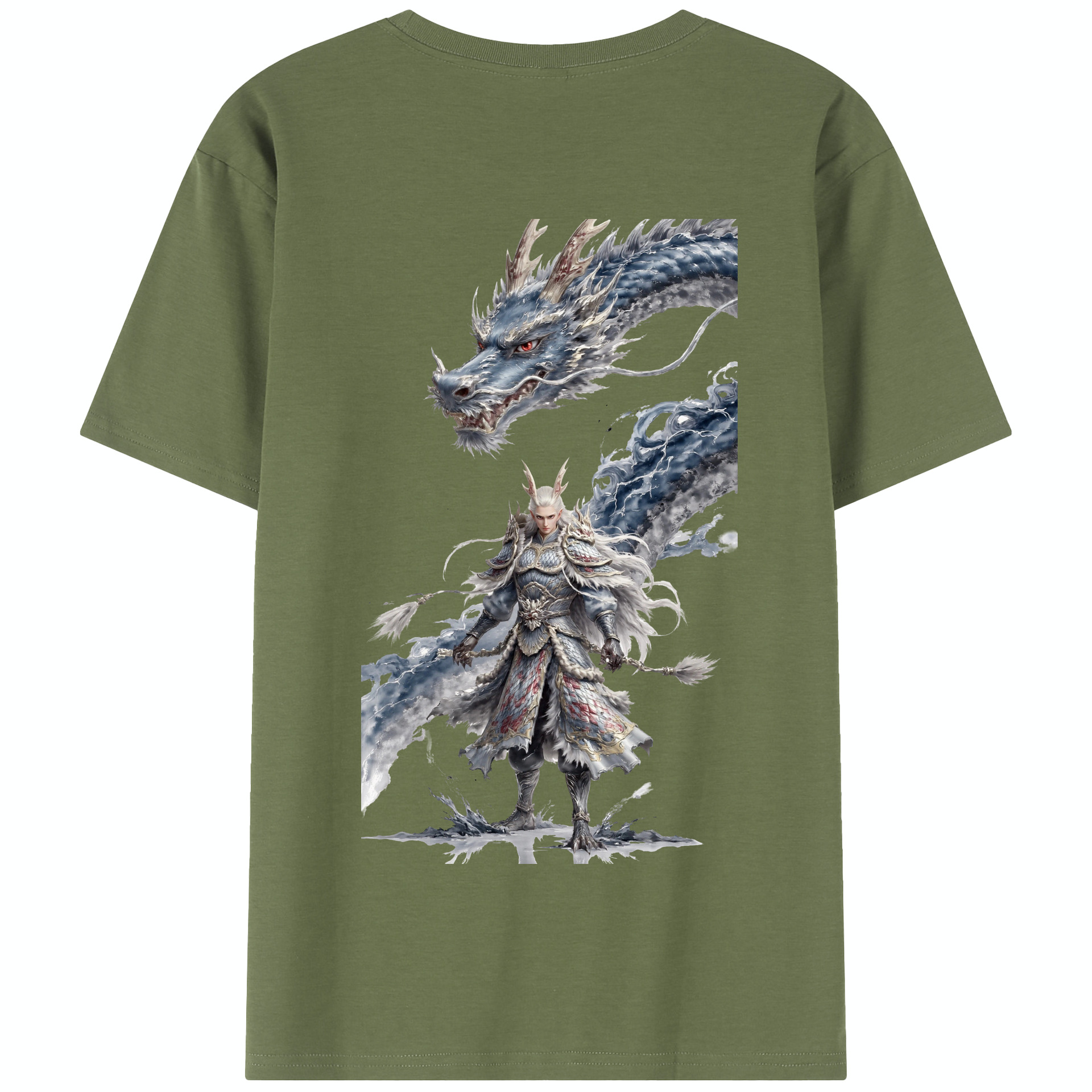 （画像用） Ne Zha 2 ナタ 魔童の大暴れ 綿100％半袖Tシャツ（背面プリント）